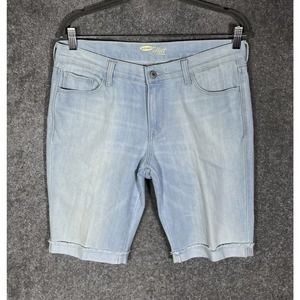 Old Navy The Flirt Cuffed‎ Bermuda Jean Shorts Womens Size 8 Light Wash Blue